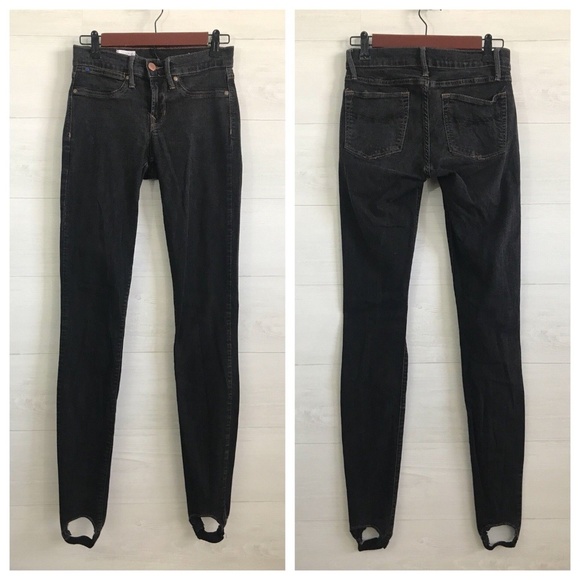 GAP Denim - Gap 4 Tall Black Removable Stirrup Legging Jeans